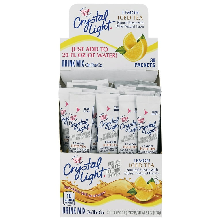 Crystal Light On-The-Go Iced Tea Mix Sticks, Sold as 1 Box, 30 Each per Box Crystal Light On-The-Go Iced Tea Mix Sticks, Sold as 1 Box, 30 Each per Box