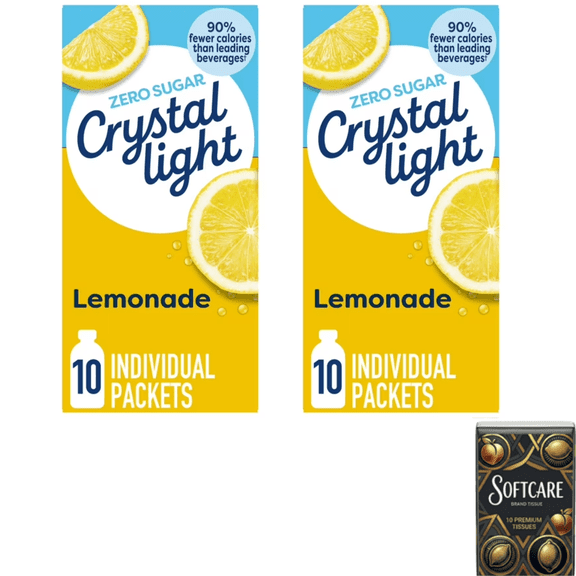 Crystal Light Lemonade Drink Mix, Zero Sugar, 10 Packets, 1.4 oz