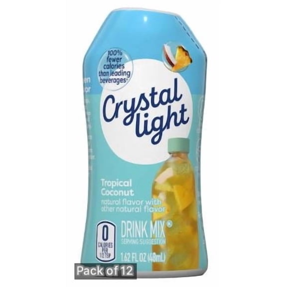 Crystal Light Liquid Drink Mix Tropical Coconut 1.62 fl oz (Pack of 12)