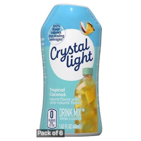 Crystal Light Liquid Drink Mix Tropical Coconut 1.62 fl oz (Pack of 6)