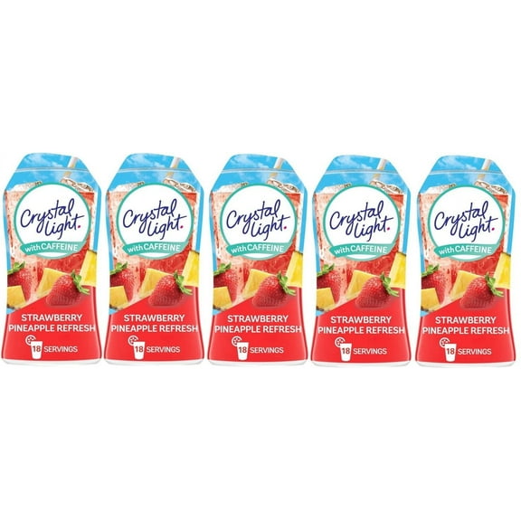 Crystal Light Liquid Water Enhancer Variety 5 Pack 1.62 fl oz bottles (Strawberry PineApple Refresh)