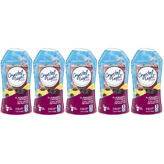Crystal Light Liquid Water Enhancer Variety 5 each 1.62 fl oz bottles (Assorted Flavors) (Blackberry Lemonade)
