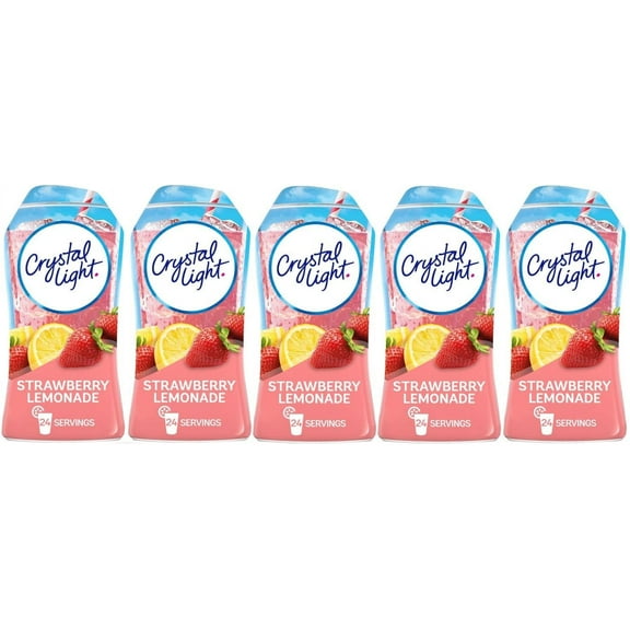 Crystal Light Liquid Water Enhancer Variety 5 each 1.62 fl oz bottles (Assorted Flavors) (Strawberry Lemonade)