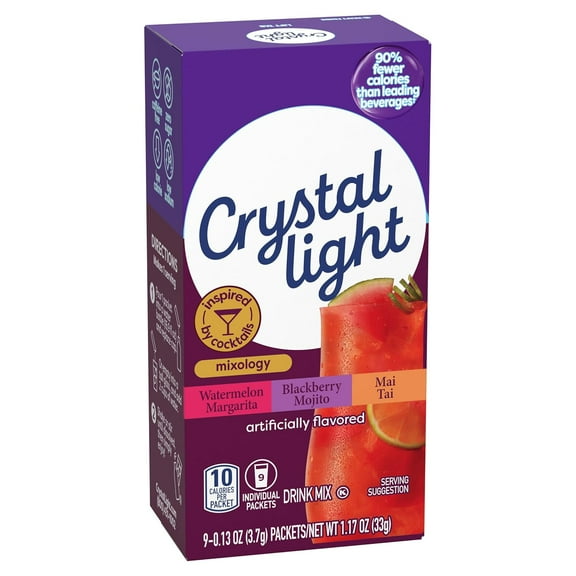 Crystal Light Mixology Variety Pack Powdered Drink Mix, 9 single serve packets per Box, 1.17 oz, PackLight Mixology Variety Pack Powdered Drink Mix, 9 single serve packets per Box, 1.17 oz, Pack of 2