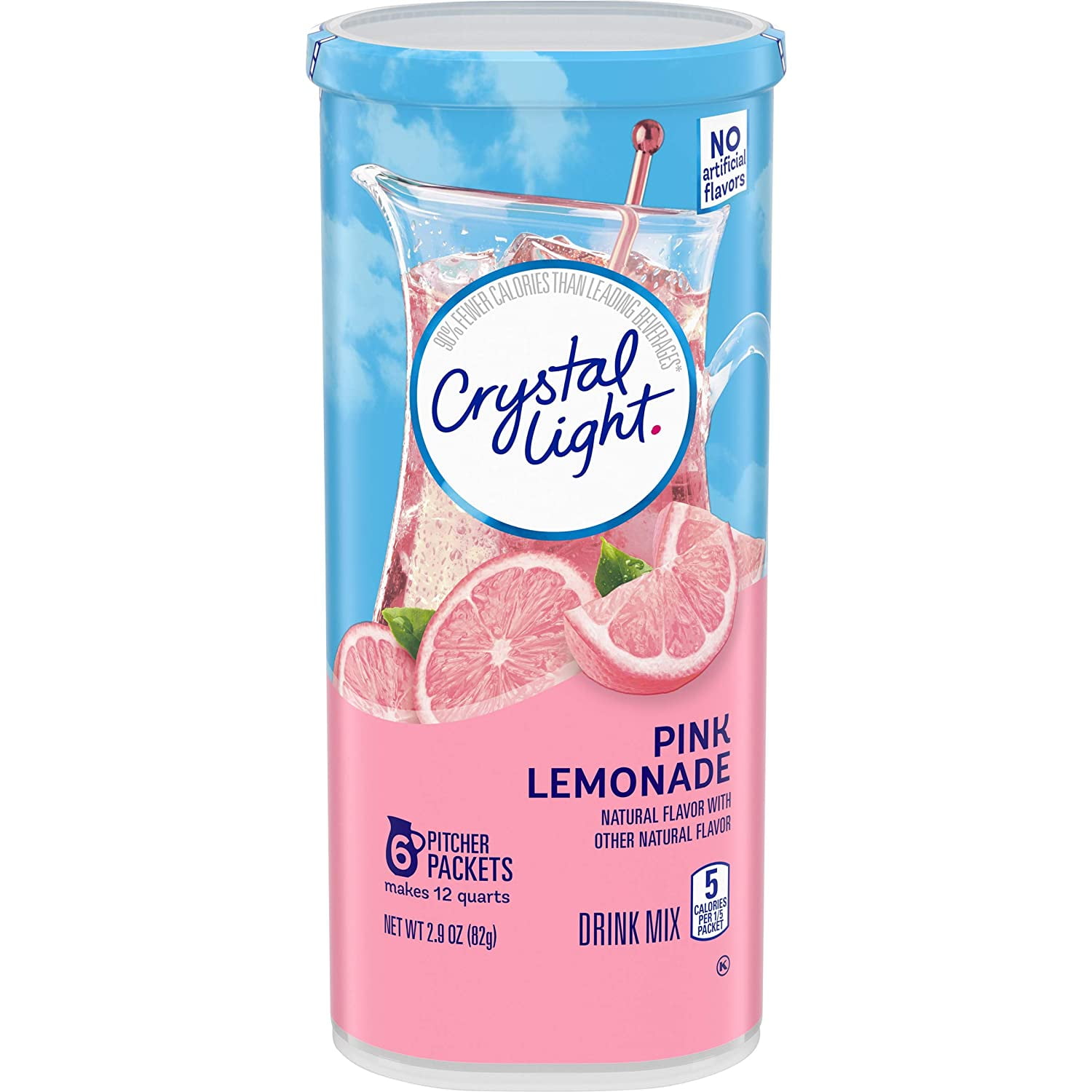 Crystal Light Multiserve Sugar Free Pink Lemonade Drink, 2.9 OZ (Pack of 6)
