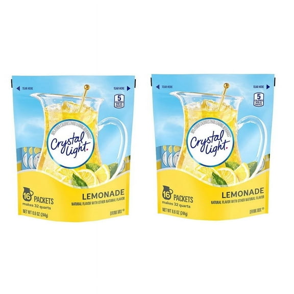 Crystal Light Natural Lemonade Pitcher Makes, 16 Packets