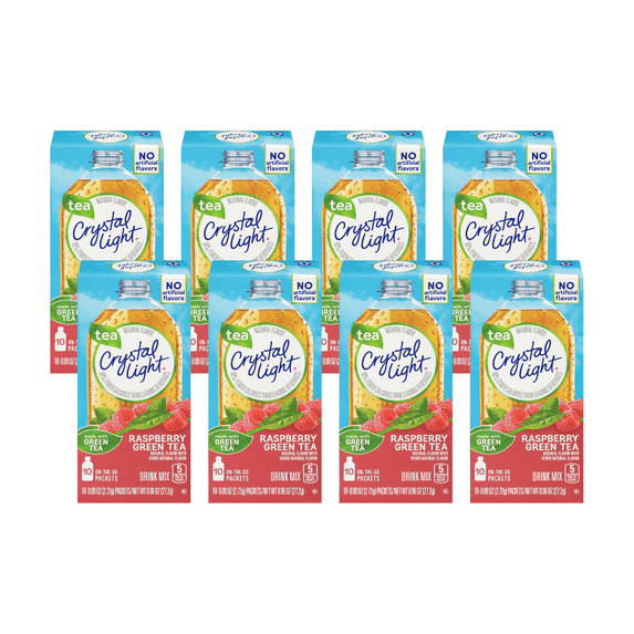 Crystal Light Packets Raspberry Crystal Light On The Go Raspberry Green Tea, 10-Packet Box, 10 CT (Pack ...