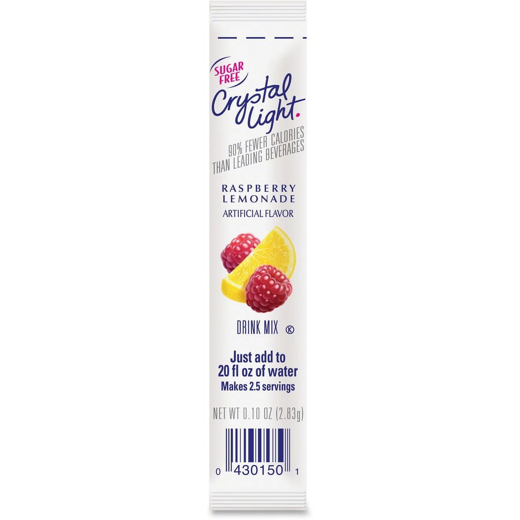 Crystal Light On-The-Go Raspberry Lemonade Mix Sticks - 0.16 oz - Stick - 30 / Box | Bundle of 2 Boxes