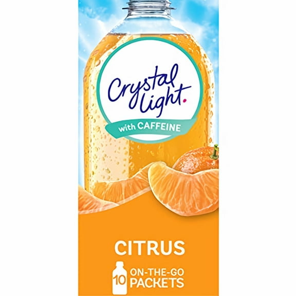 Crystal Light On The Go Splash, Citrus with Caffeine, 0.9 oz (Pack of 3)