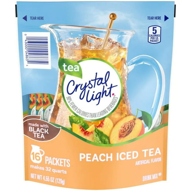 Crystal Light Peach Iced Tea Artificially Flavored Powdered Drink Mix