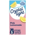 thumbnail image 1 of Crystal Light Drink Mix, 6 Pitcher Packets, for Flavorful Hydration and Shareable Refreshment, Pink Lemonade, natural flavor with other natural flavor, Zero Sugar, Low Calorie, 2.9 oz, 1 of 16