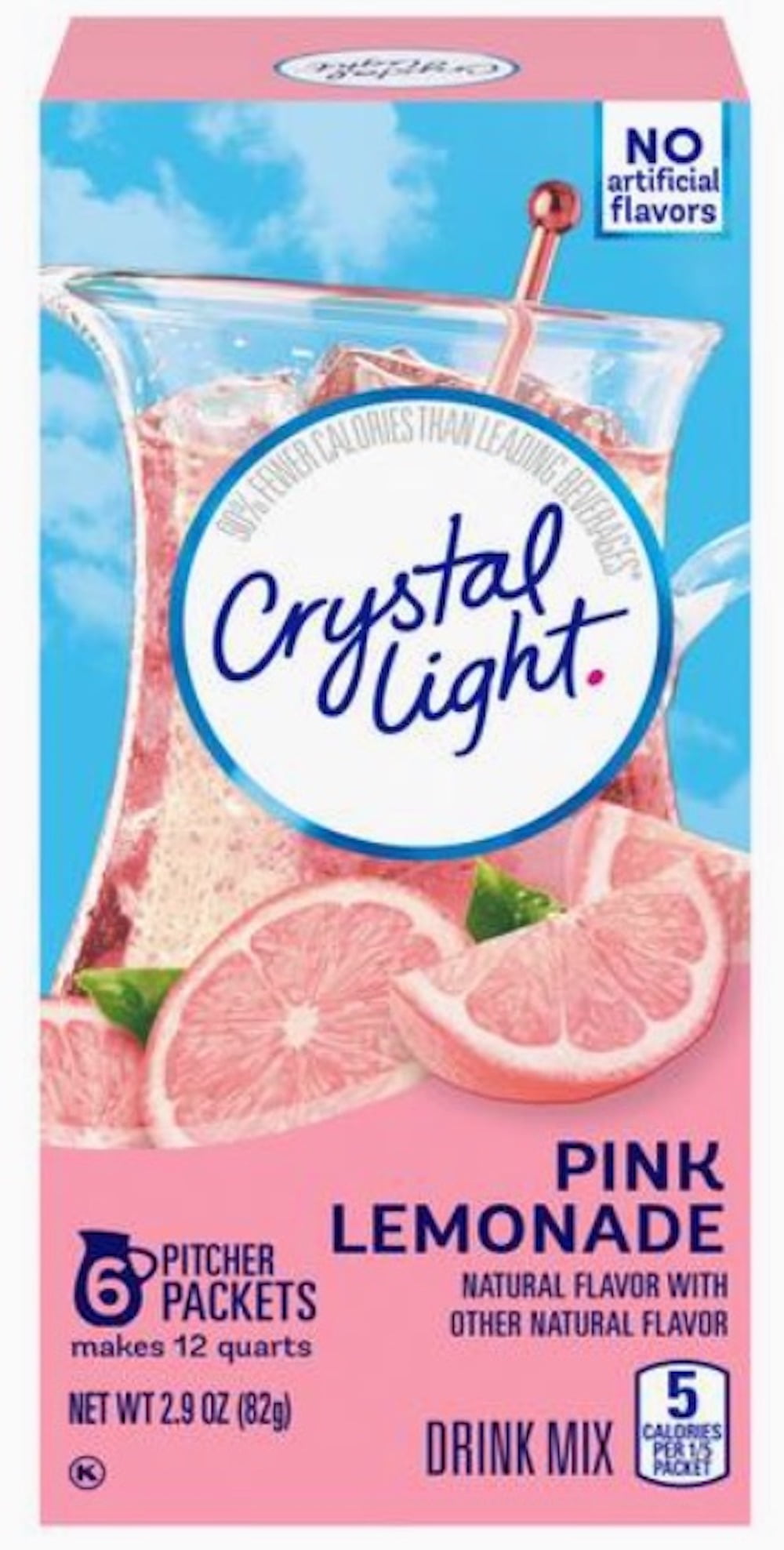 Crystal Light Pink Lemonade Powdered Drink Mix 2.9 oz (Pack of 32)