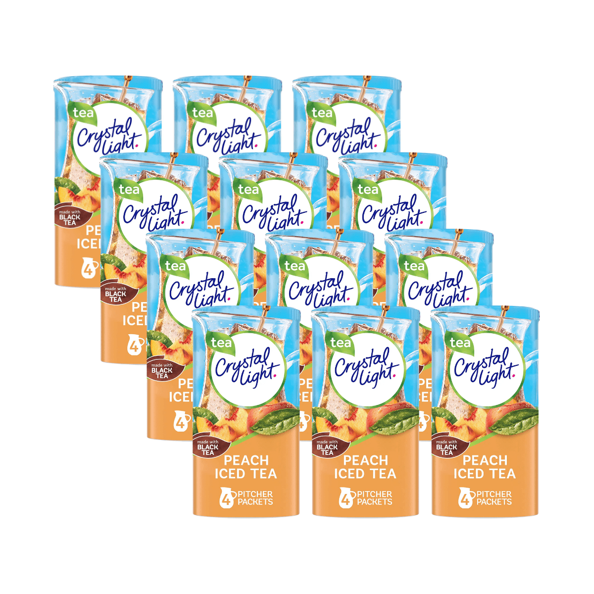 Crystal Light Pitcher Packets, Peach Iced Tea, 1 OZ (Pack of 12
