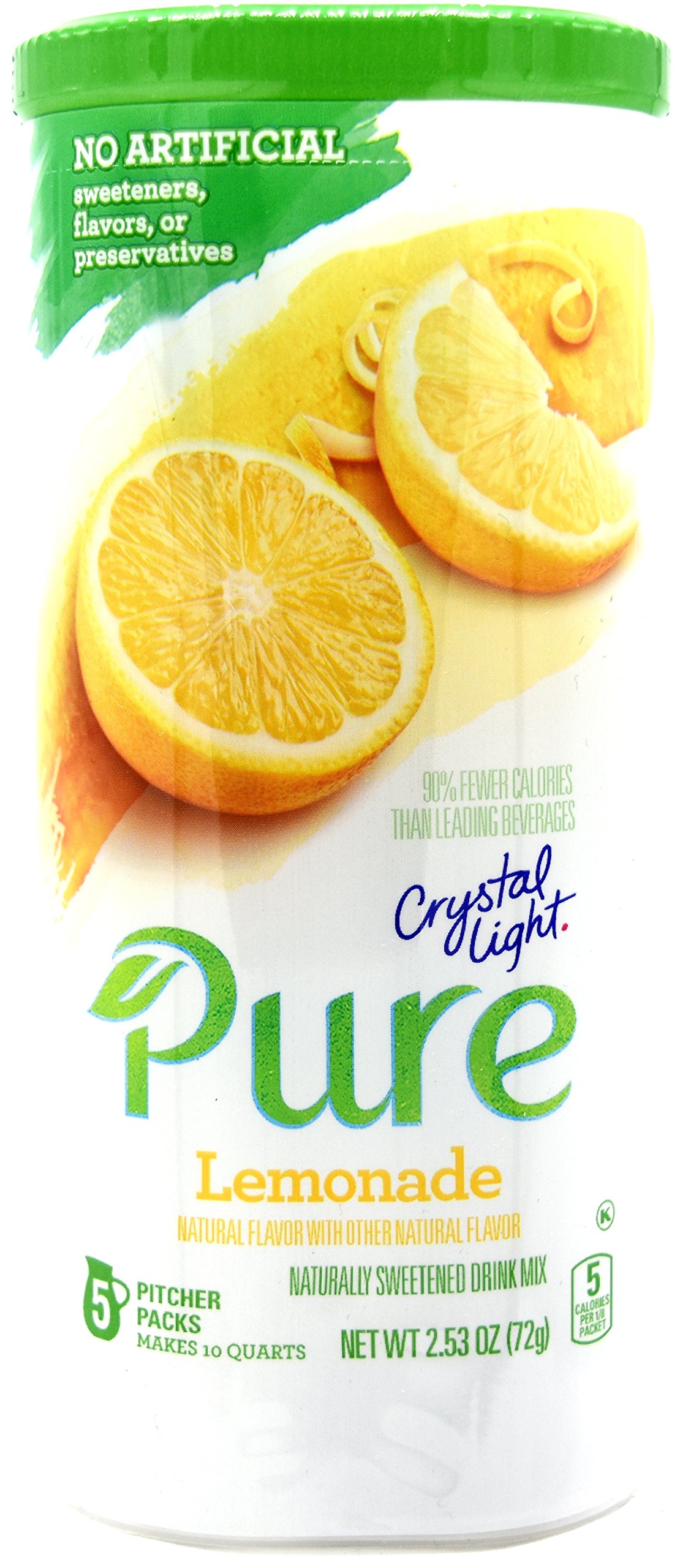 Crystal Light Pure Lemonade Drink Mix, 10Quart Canister (6 Canister