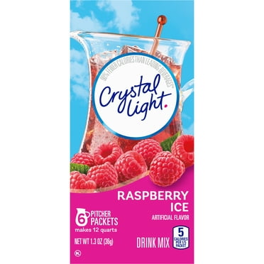 Crystal Light Raspberry Ice Artificially Flavored Powdered Drink Mix, 6 ct Pitcher Packets
