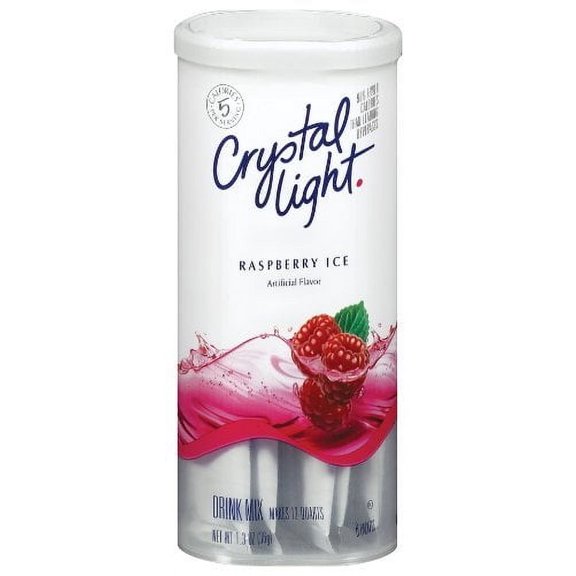 Crystal Light Raspberry Ice Drink Mix 1.3 oz (Pack of 12)