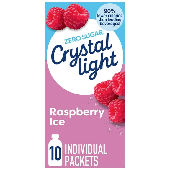 Crystal Light Raspberry Ice Artificially Flavored Powdered Drink Mix, 10 ct On-the-Go-Packets