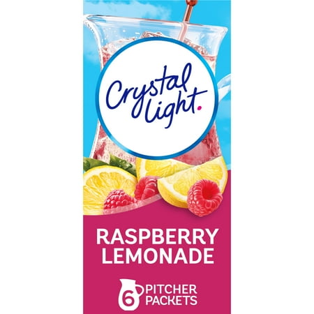Crystal Light Raspberry Lemonade Artificially Flavored Powdered Drink Mix, 6 ct Pitcher Packets