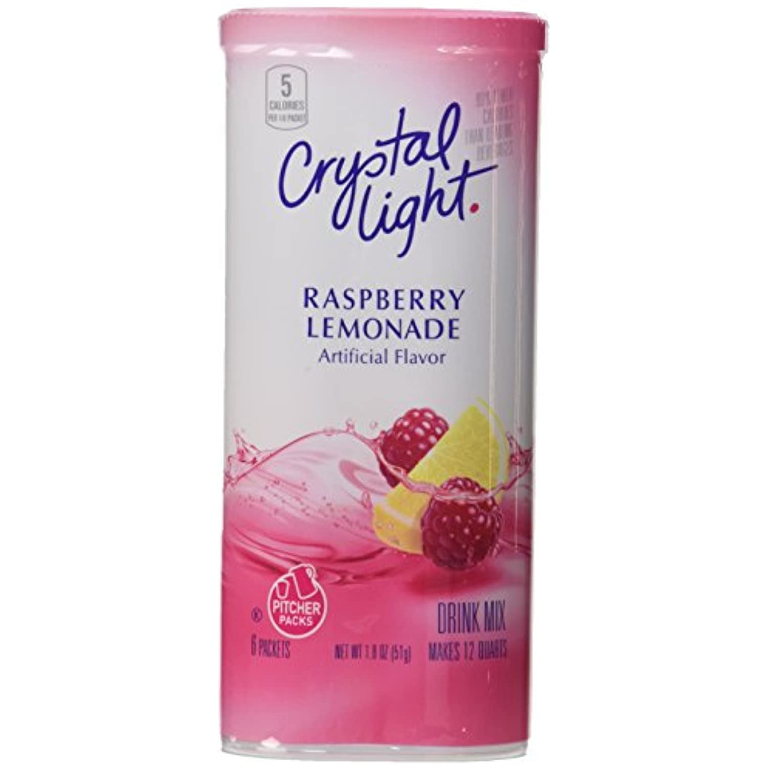 Crystal Light Raspberry Lemonade Drink Mix (Makes 12Quarts), 1.8