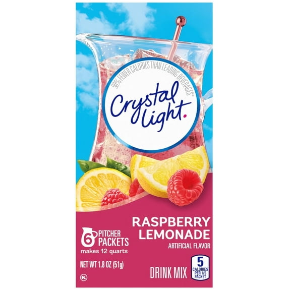 Crystal Light Raspberry Lemonade Drink Mix (Pack of 48)