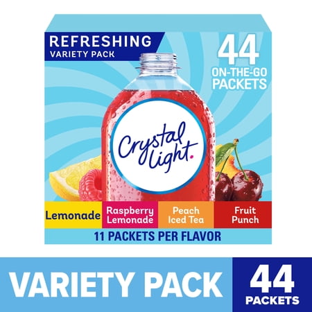 Crystal Light Refreshing Variety Pack, 44 ct On-the-Go Packets, Powders