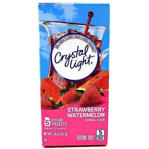 Crystal Light Strawberry Watermelon Drink Mix, 12-Quart Canister (Pack of 3)
