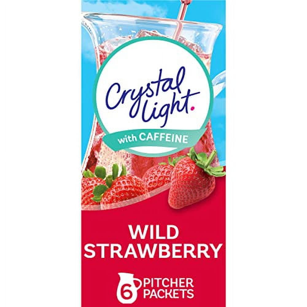 Crystal Light SugarFree Energy Wild Strawberry Low Calories Powdered Drink Mix 6 Count Pitcher