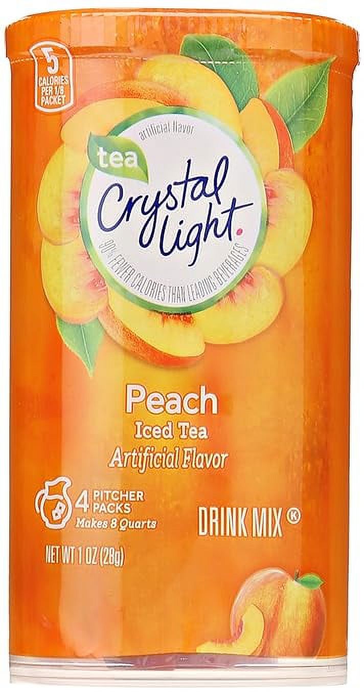 Crystal Light Sugar Free Iced Tea Mix, Peach, 1 oz