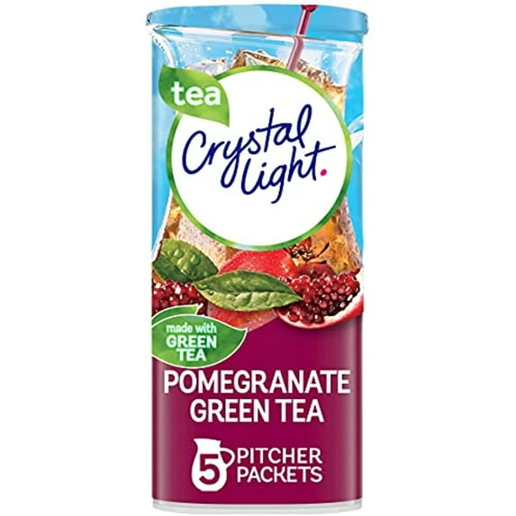 Crystal Light Sugar-Free Pomegranate Green Tea Naturally Flavored Powdered Drink Mix 5 Count Pitcher Packets