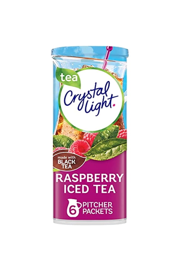 Sugar-Free Raspberry Iced Tea Naturally Flavored Powdered Drink Mix 6 Count Pitcher Packets
