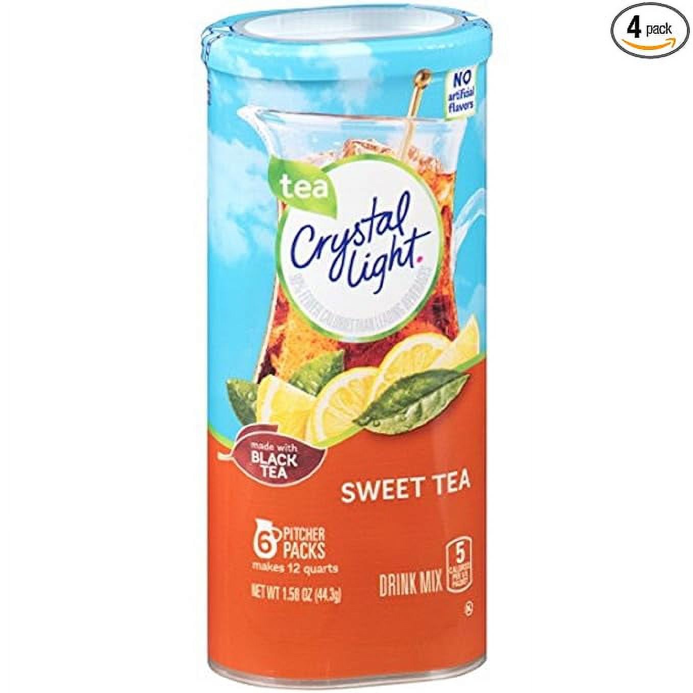 Crystal Light Sweet Tea Drink Mix (12 quart=6 packets) NEW FLAVOR (Pack
