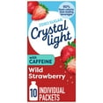 thumbnail image 1 of Crystal Light Drink Mix with Caffeine, 10 Packets, for Convenient On-the-Go Flavorful Hydration, Wild Strawberry artificial flavor, Zero Sugar, 1.1 oz, 1 of 10