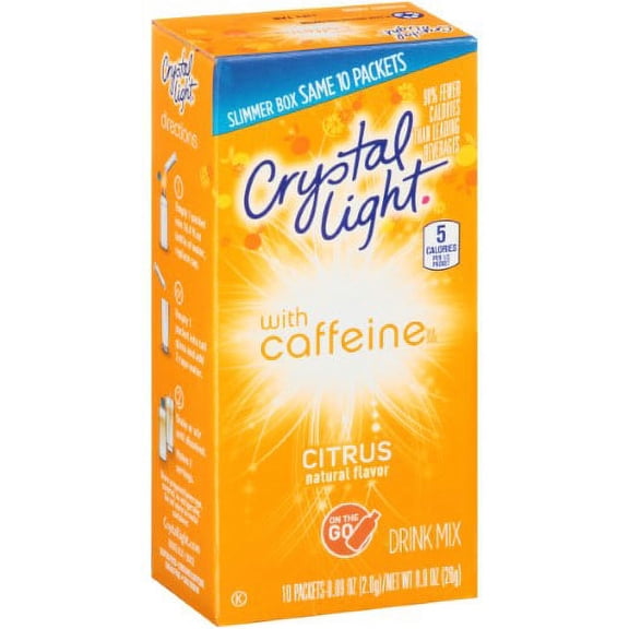 Crystal Light on the Go Citrus Energy Drink Mix (Pack of 18)