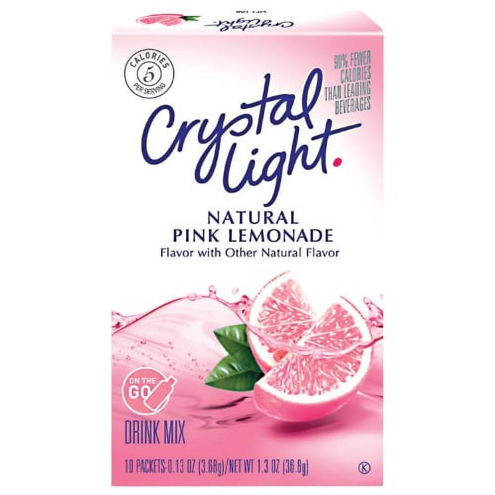 Crystal Light on the Go Pink Lemonade Sugar Free Soft Drink Mix (Pack of 4)