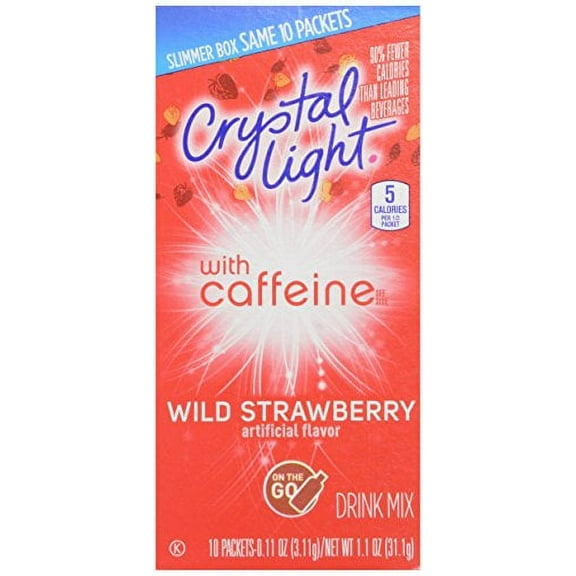 Crystal LightOn-The-Go Energy Wild Strawberry, 1.1oz (Pack of 12)