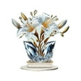 thumbnail image 1 of Crystal Lily Flower Figurines Collectibles Gifts for Women Friends, Colorful And Rose Series Acrylic Study Decoration Bedroom Living Room Desktop Decoration, 1 of 5