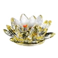thumbnail image 1 of Crystal Lotus Candle Holder - 3In Crystal Lotus Design, Decorative Candle Stand - For Home Decor, Table Centerpieces, Living Room, Bedroom, Office, Candlelit Dinners, Festivals,, 1 of 7