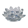 thumbnail image 1 of Crystal Lotus Tealight Candle Holder - Glass Tea Light Holder for Home Decor, Wedding, Party, Christmas Decoration, Centerpiece, 1 of 6