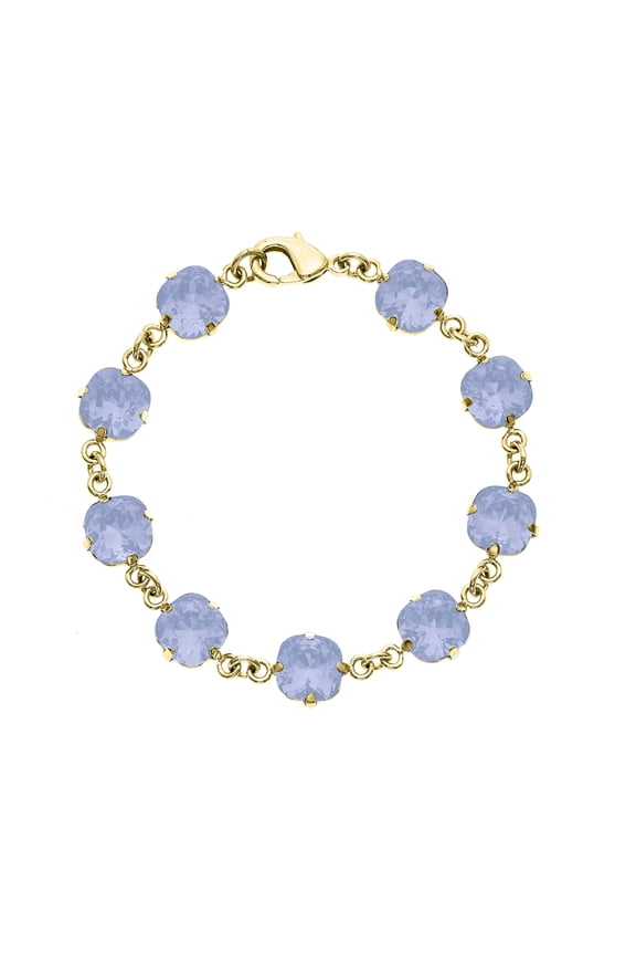 Crystal Luxe Emerald Cut Swarovski Air Blue Opal Crystal Bracelet