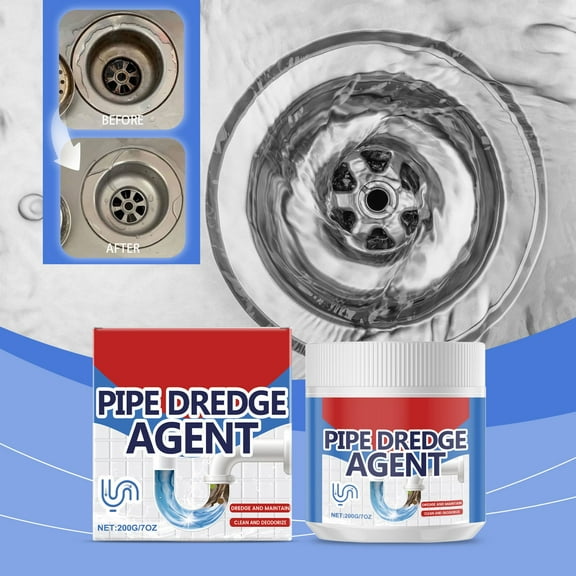 Crystal Lye Sewer Opener Crystal Lye Sewer Cleaner Power Pipe Remover Agent Unclogs Bathroom And Kitchen Sinks Drains Shower Sewer 100g, crgrtght 2025 Crystal Lye Sewer Opener Crystal