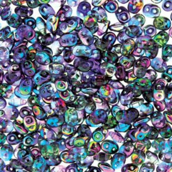 Crystal Magic Blue-Pink Superduo Beads DU0500030-95100-TB