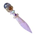 thumbnail image 1 of Crystal Magic Dagger with Pink Blade,Halloween Home Decor for Desk,Witchcraft Altar Prop,1 Pack, 1 of 2