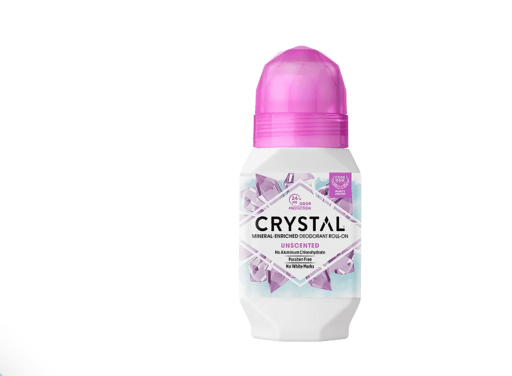 Crystal Mineral Body Deodorant Roll-On, Unscented 2.25 oz (Pack of 4)