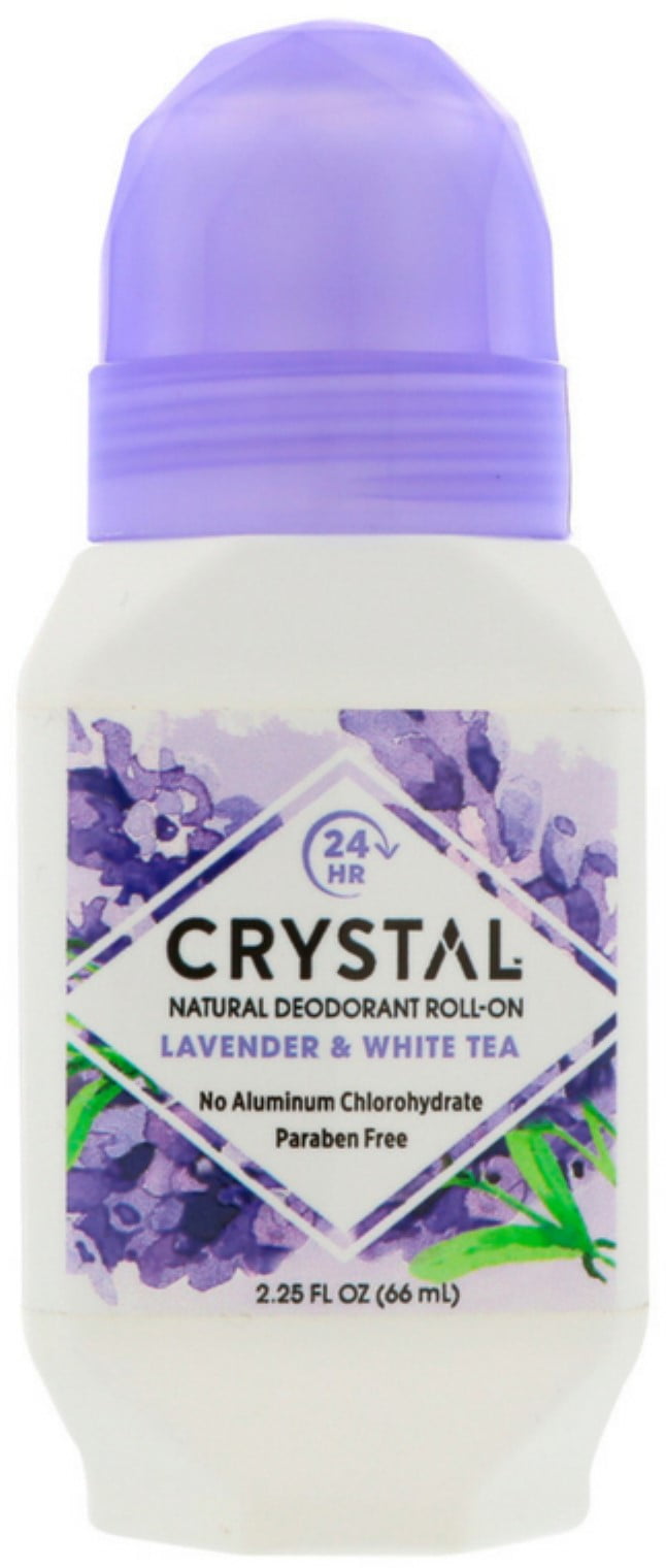 Crystal Mineral Deodorant Roll-On, Lavender & White Tea 2.25 oz (Pack of 6)