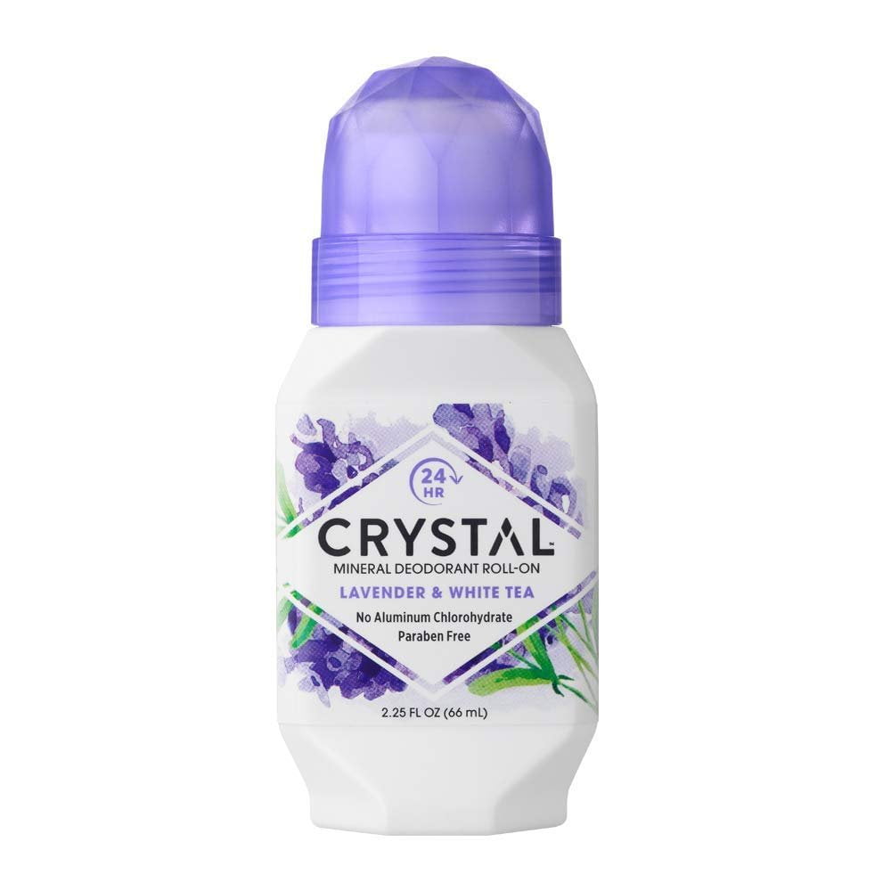 Crystal Mineral Deodorant Roll-On, Lavender & White Tea 2.25 oz Pack of 9