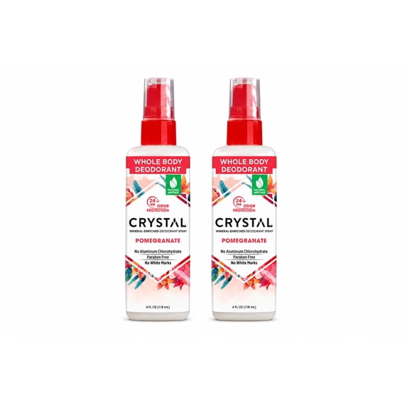 Crystal Mineral Deodorant Spray, 4 oz., 2 Pack, Pomegranate