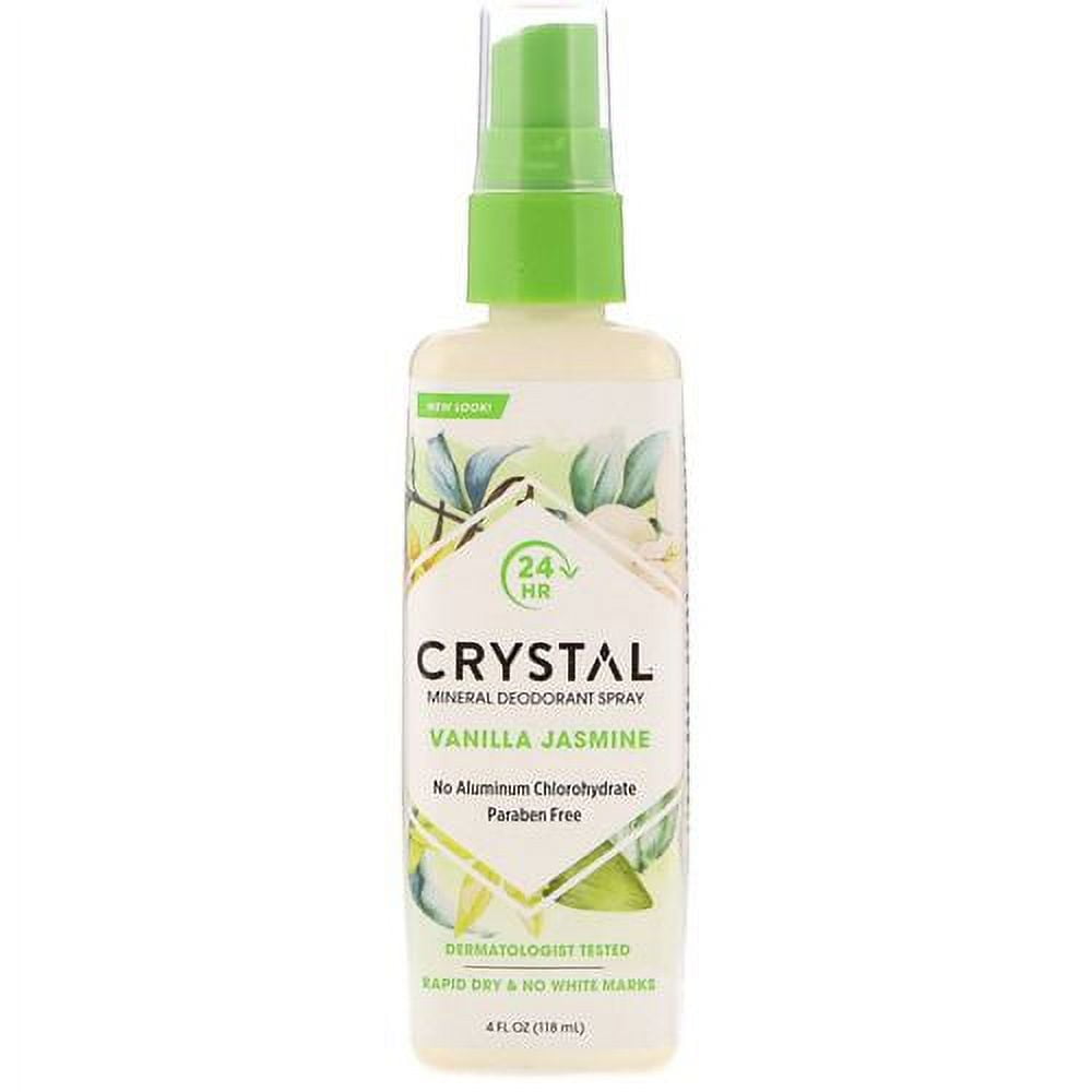 Crystal Mineral Deodorant Spray, Vanilla Jasmine, 4 Oz, 6 Pack