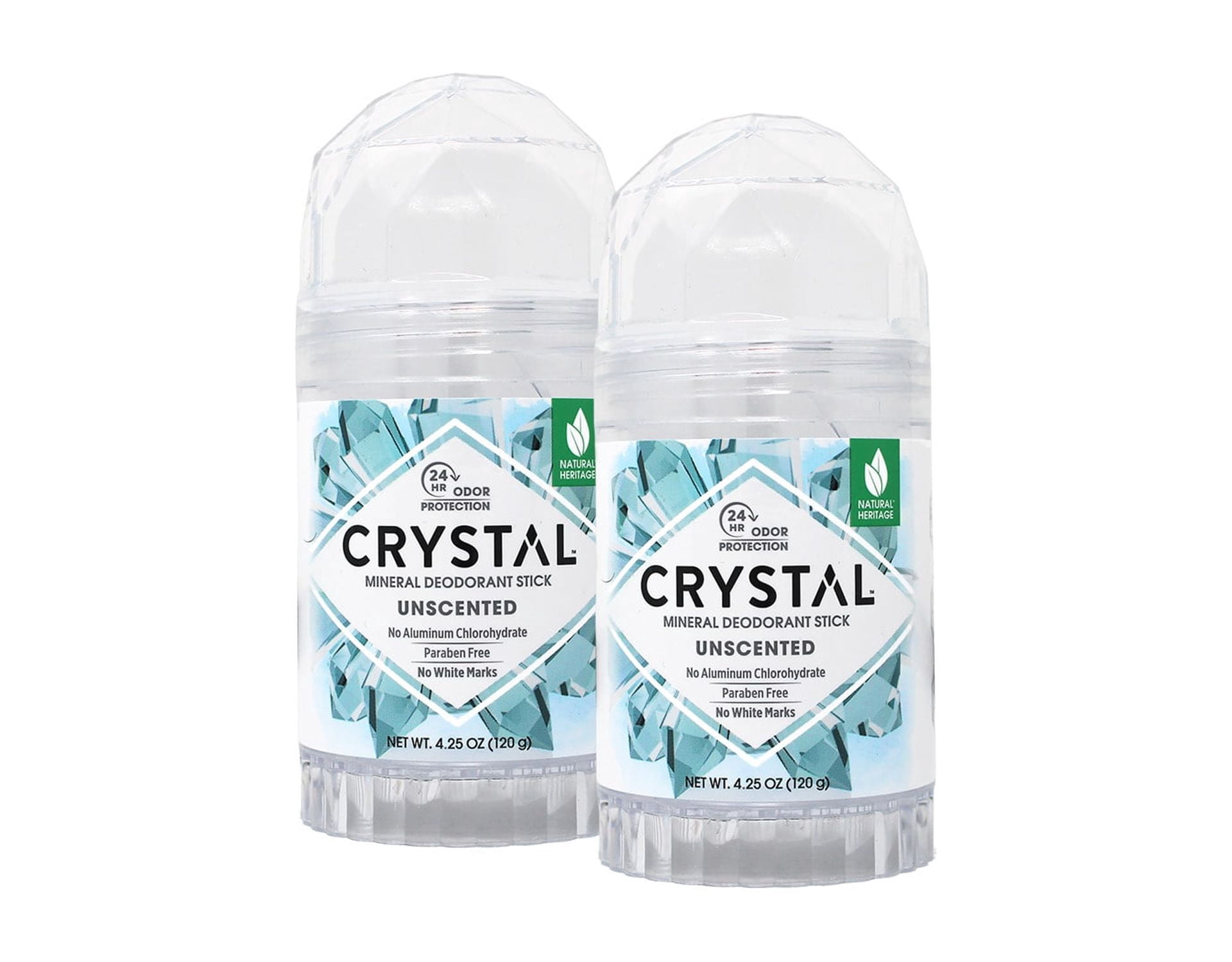 Crystal Mineral Deodorant Stick, Unscented 4.25 oz (Pack of 2)