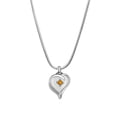 thumbnail image 1 of Crystal Mini Heart Memorial Cremation Jewelry Urn Ashes Holder Necklace (White - Topaz), 1 of 4