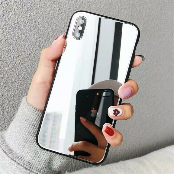 Crystal Mirror Plating iPhone XR Case Soft Flexible TPU Shockproof and Scratch Resistant Protection CoverBumper Slim Cover Case Good for Makeup